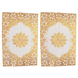 2PCS 30cmx45cm PVC Table Mat Gold Placemats Cup Coaster Pad Kitchen Wedding DecorationStyle 2 - Extra Image