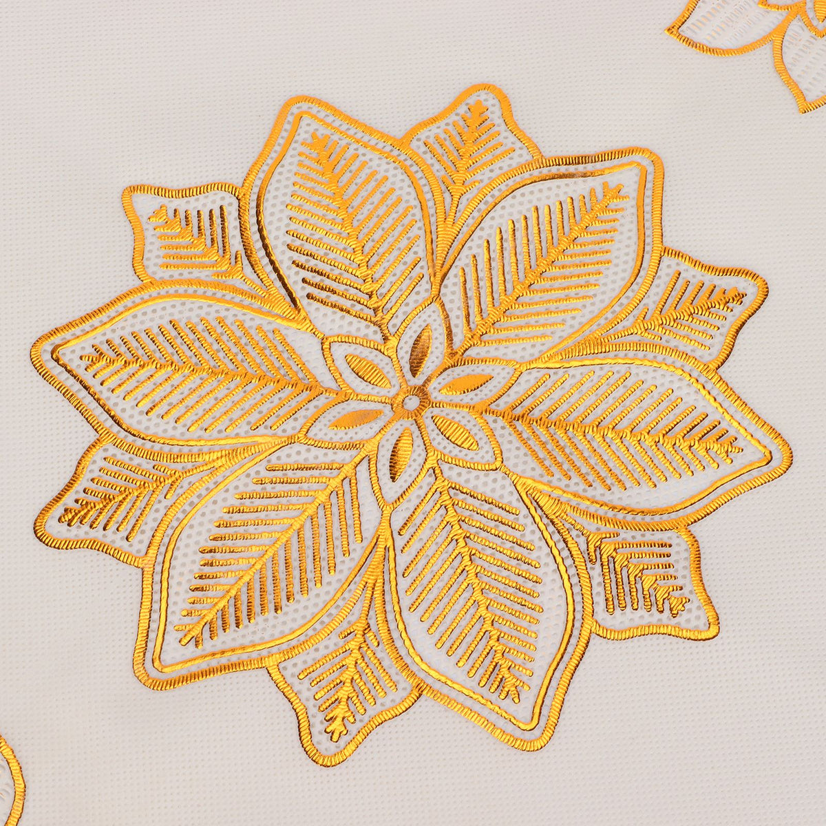 2PCS 30cmx45cm PVC Table Mat Gold Placemats Cup Coaster Pad Kitchen Wedding DecorationStyle 2