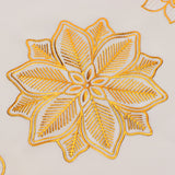2PCS 30cmx45cm PVC Table Mat Gold Placemats Cup Coaster Pad Kitchen Wedding DecorationStyle 2