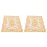 2PCS 30cmx45cm PVC Table Mat Gold Placemats Cup Coaster Pad Kitchen Wedding DecorationStyle 3 - Side View