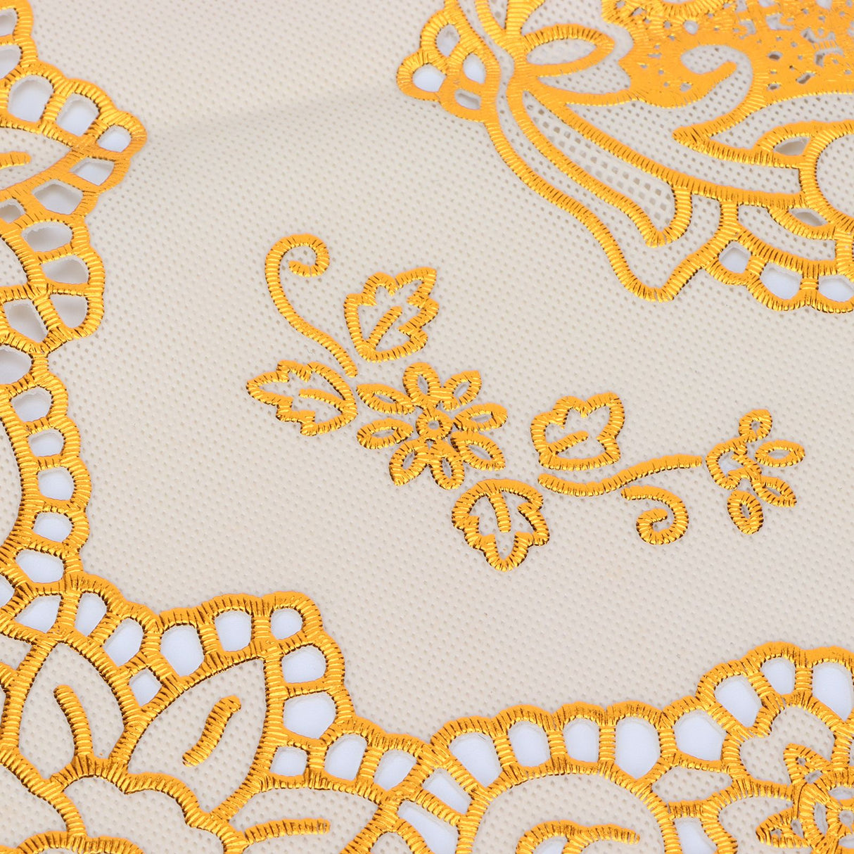 2PCS 30cmx45cm PVC Table Mat Gold Placemats Cup Coaster Pad Kitchen Wedding DecorationStyle 3