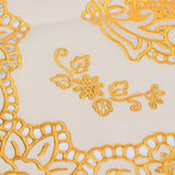 2PCS 30cmx45cm PVC Table Mat Gold Placemats Cup Coaster Pad Kitchen Wedding DecorationStyle 3
