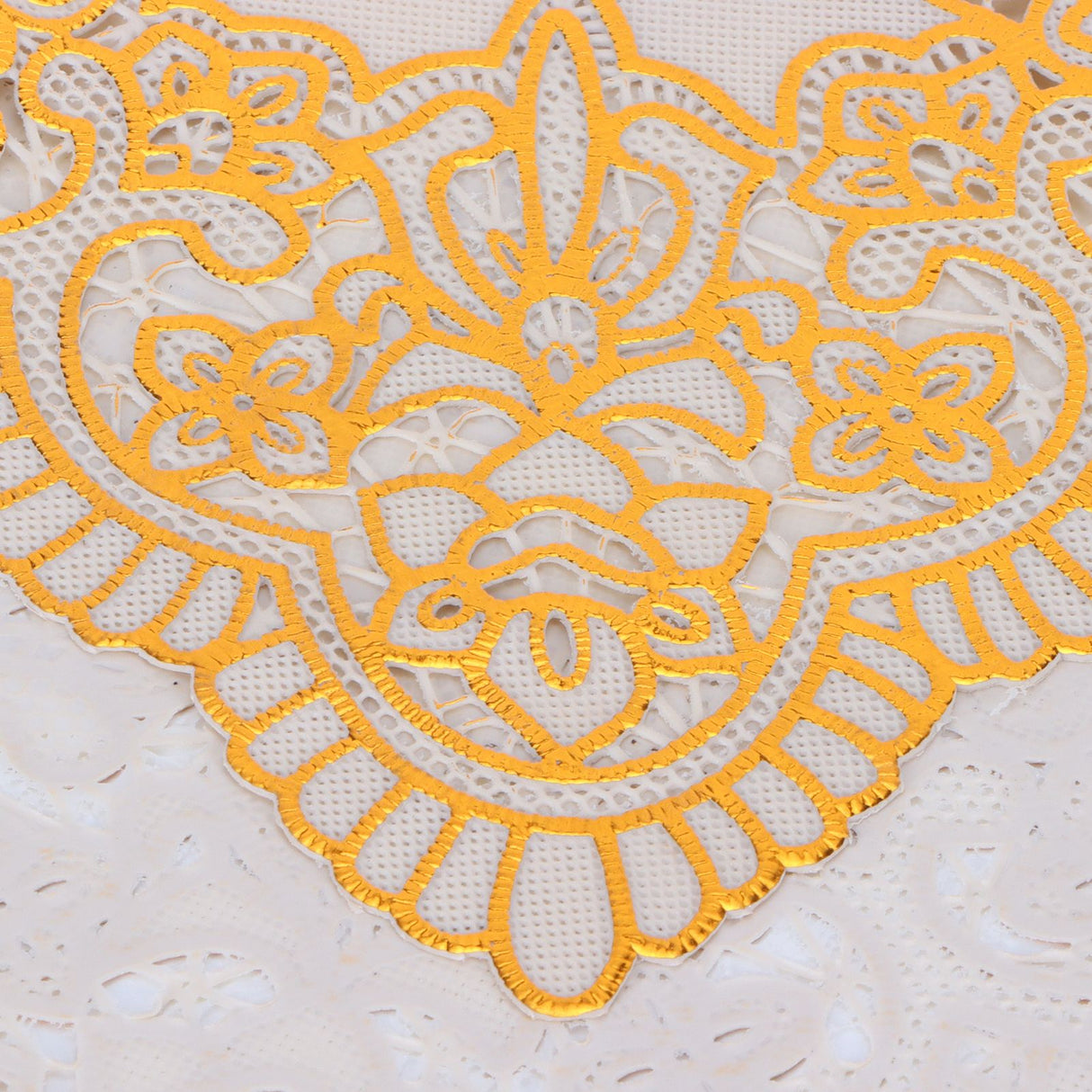 2PCS 30cmx45cm PVC Table Mat Gold Placemats Cup Coaster Pad Kitchen Wedding DecorationStyle 4