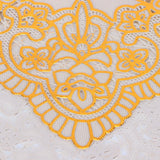 2PCS 30cmx45cm PVC Table Mat Gold Placemats Cup Coaster Pad Kitchen Wedding DecorationStyle 4