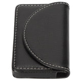 Business Name Card Case PU Leather Holder Organizer Gifts for Traveling BusinessBlack 033#