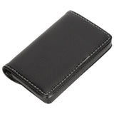Business Name Card Case PU Leather Holder Organizer Gifts for Traveling BusinessBlack 033# - Rear View