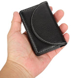 Business Name Card Case PU Leather Holder Organizer Gifts for Traveling BusinessBlack 033#