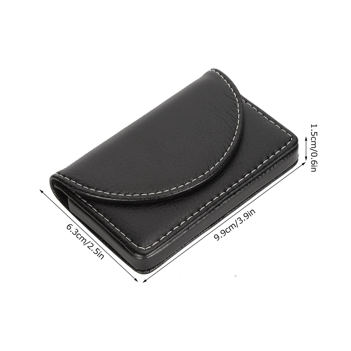 Business Name Card Case PU Leather Holder Organizer Gifts for Traveling BusinessBlack 033#