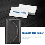 Business Name Card Case PU Leather Holder Organizer Gifts for Traveling BusinessBlack 033#