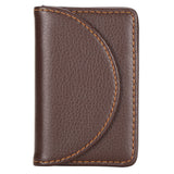 Business Name Card Case PU Leather Holder Organizer Gifts for Traveling BusinessCoffee 033# - Front View