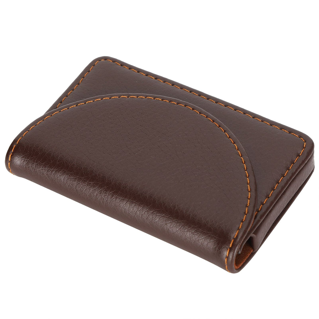 Business Name Card Case PU Leather Holder Organizer Gifts for Traveling BusinessCoffee 033#