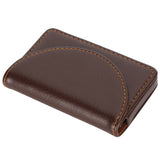 Business Name Card Case PU Leather Holder Organizer Gifts for Traveling BusinessCoffee 033#
