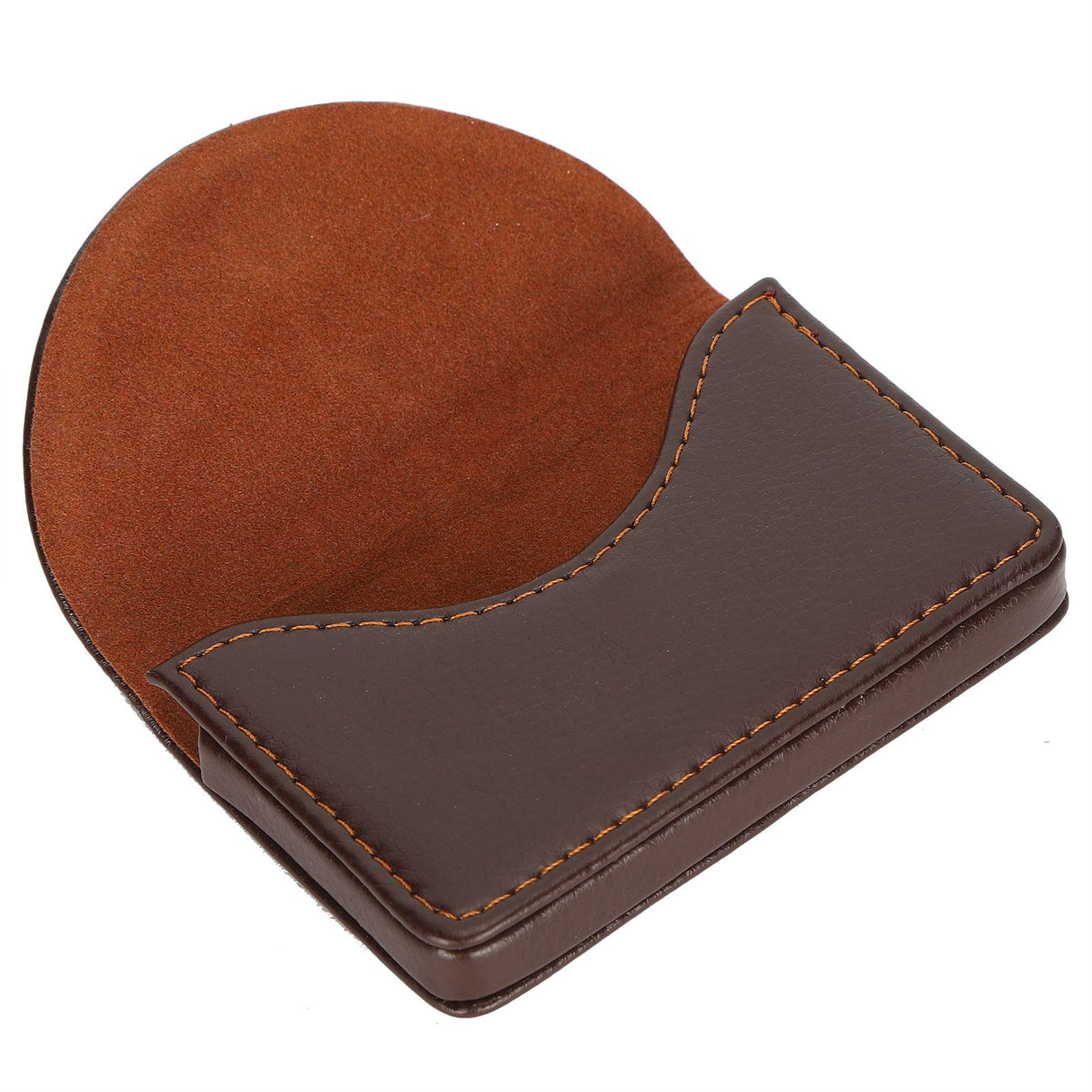 Business Name Card Case PU Leather Holder Organizer Gifts for Traveling BusinessCoffee 033#