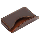 Business Name Card Case PU Leather Holder Organizer Gifts for Traveling BusinessCoffee 033#