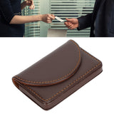 Business Name Card Case PU Leather Holder Organizer Gifts for Traveling BusinessCoffee 033#