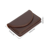 Business Name Card Case PU Leather Holder Organizer Gifts for Traveling BusinessCoffee 033#
