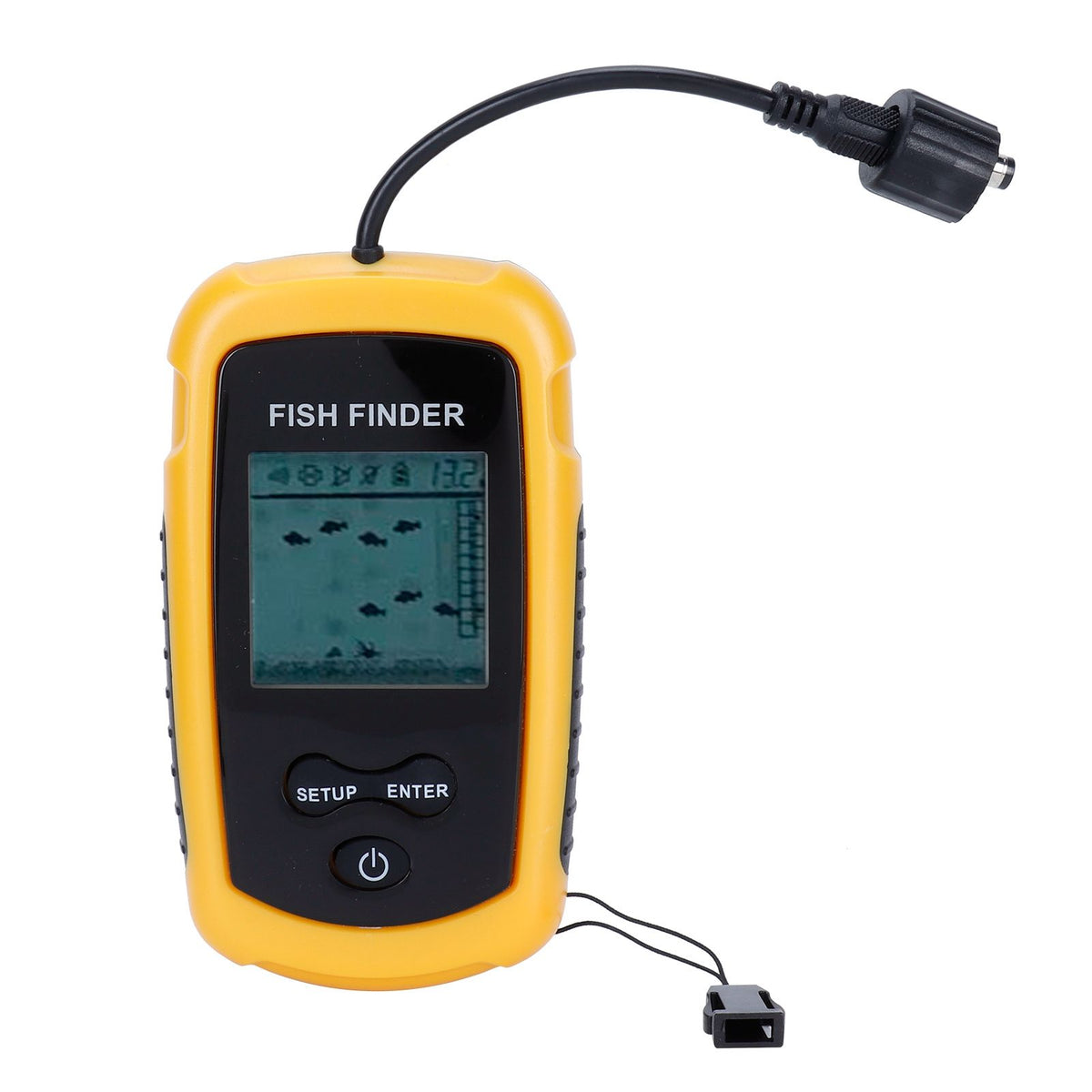 Portable Sonar Fish Finder HandHeld Depth Finder Alarm Sensor Detector Fishing Accessory