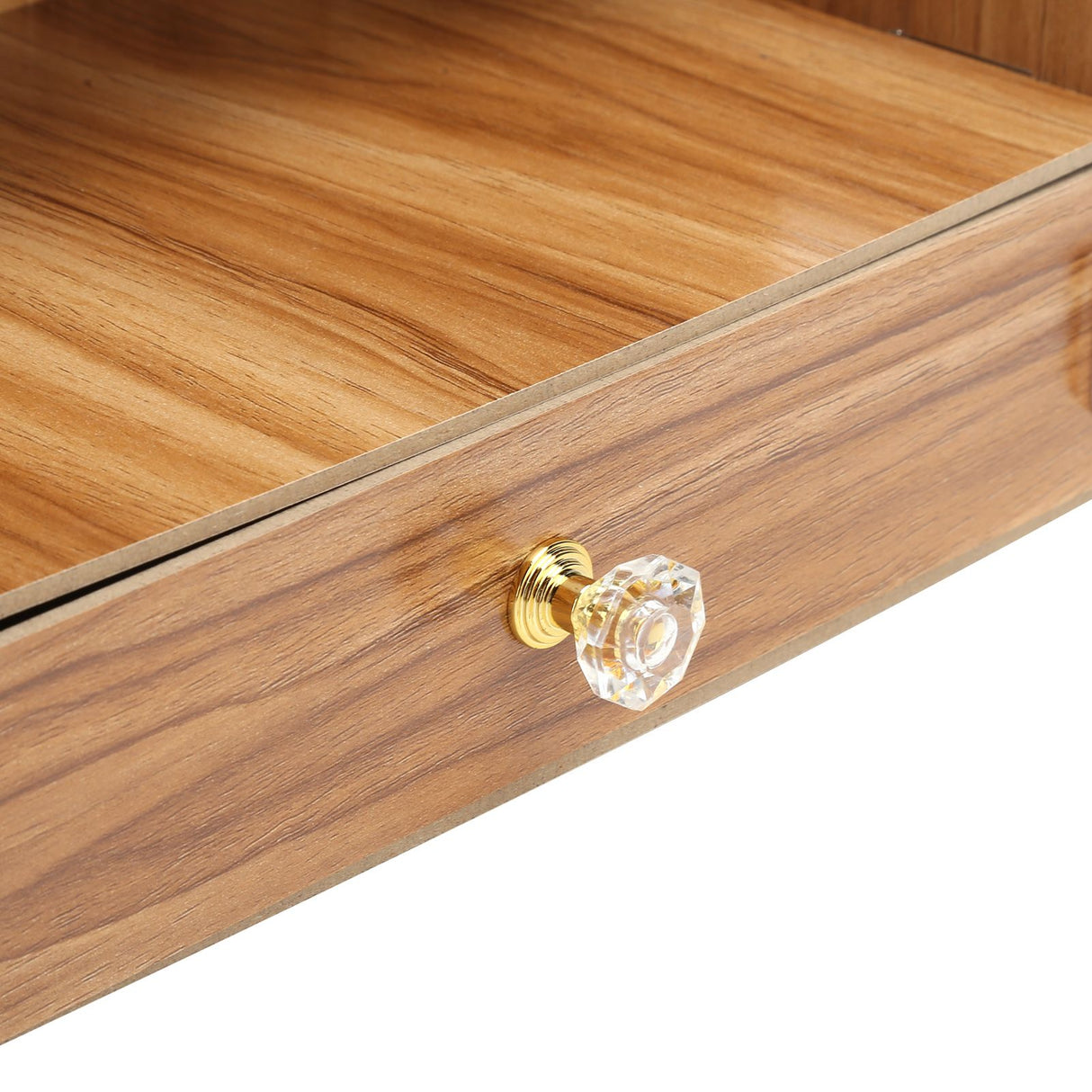 Desktop Organizer Wooden Pen Holder Storage Rack Stationery Supplies for Home OfficeCherry Wood Color