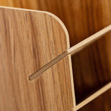 Wood Desktop Bookshelf Multi Function Pen Holder Stationery Box for Home Office Use(Cherry Wood Color )