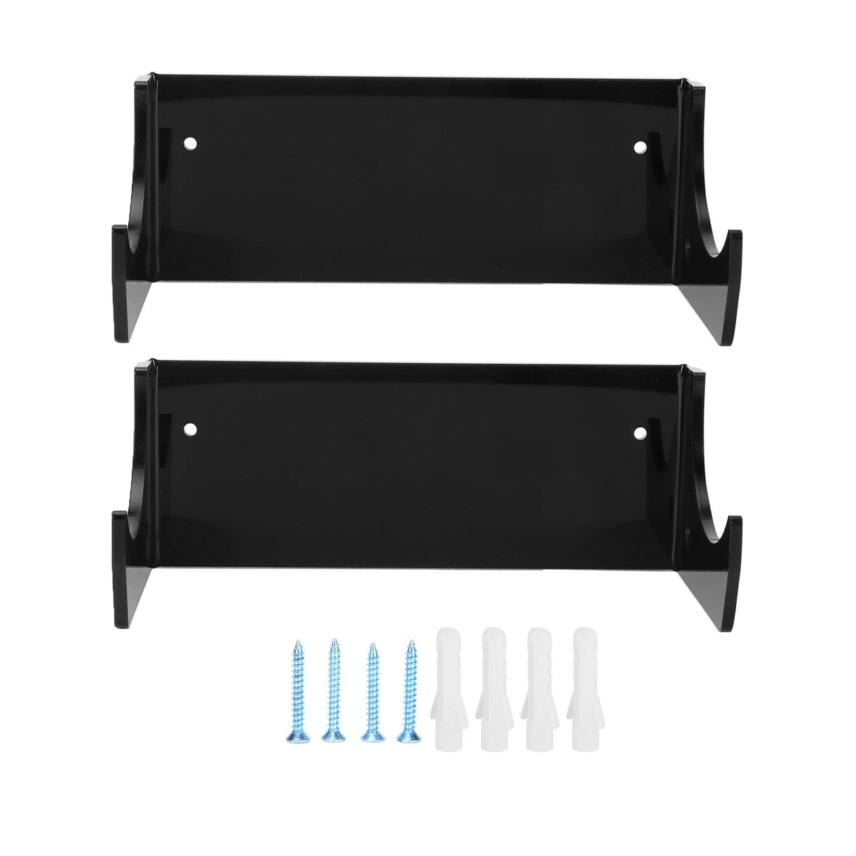 2Pcs Wall Shelf Skateboard Hanger Display Storage Rack Snowboard Organizer SuppliesBlack