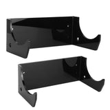 2Pcs Wall Shelf Skateboard Hanger Display Storage Rack Snowboard Organizer SuppliesBlack - Low Angle