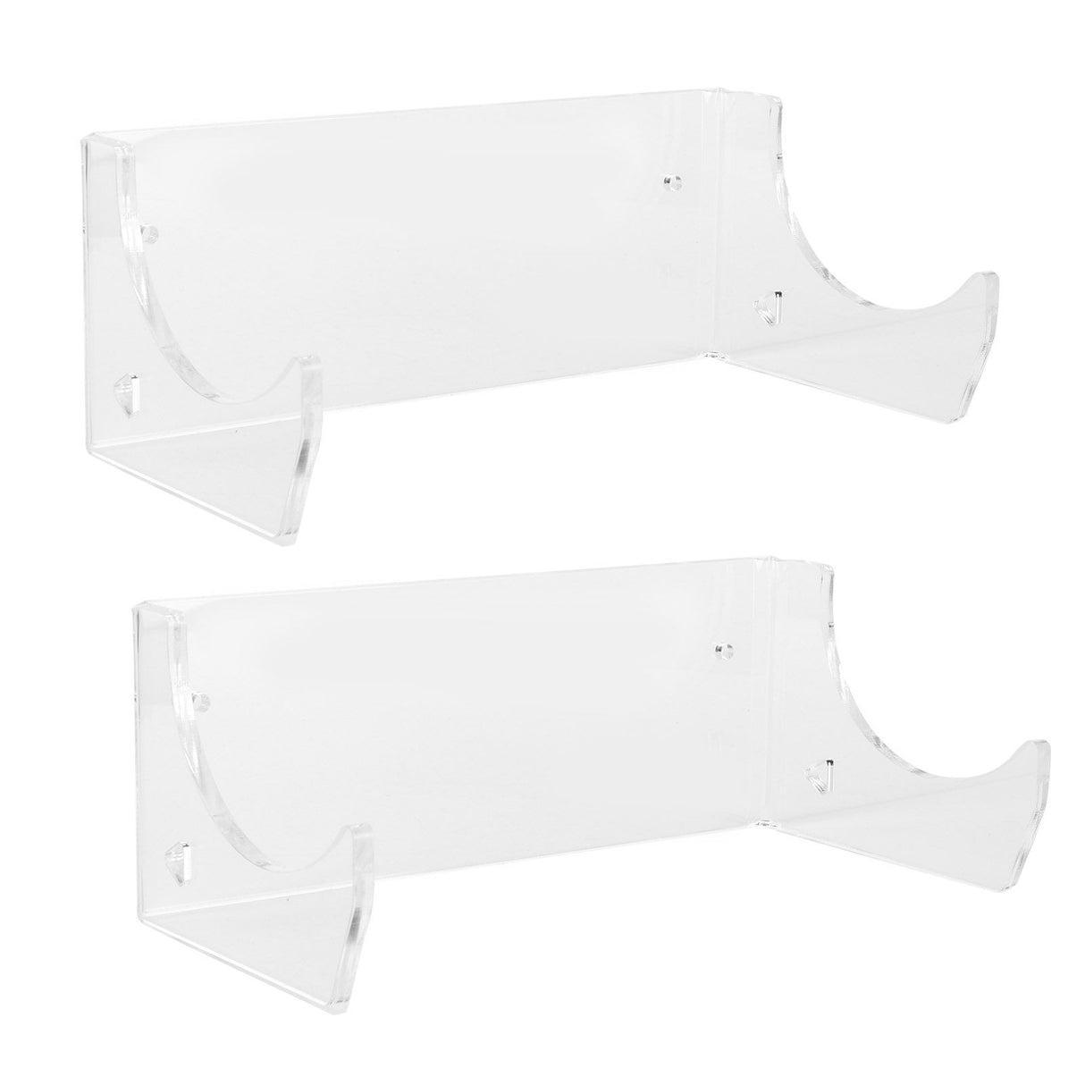 2Pcs Wall Shelf Skateboard Hanger Display Storage Rack Snowboard Organizer SuppliesTransparent