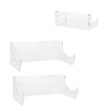 2Pcs Wall Shelf Skateboard Hanger Display Storage Rack Snowboard Organizer SuppliesTransparent