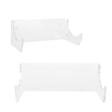 2Pcs Wall Shelf Skateboard Hanger Display Storage Rack Snowboard Organizer SuppliesTransparent