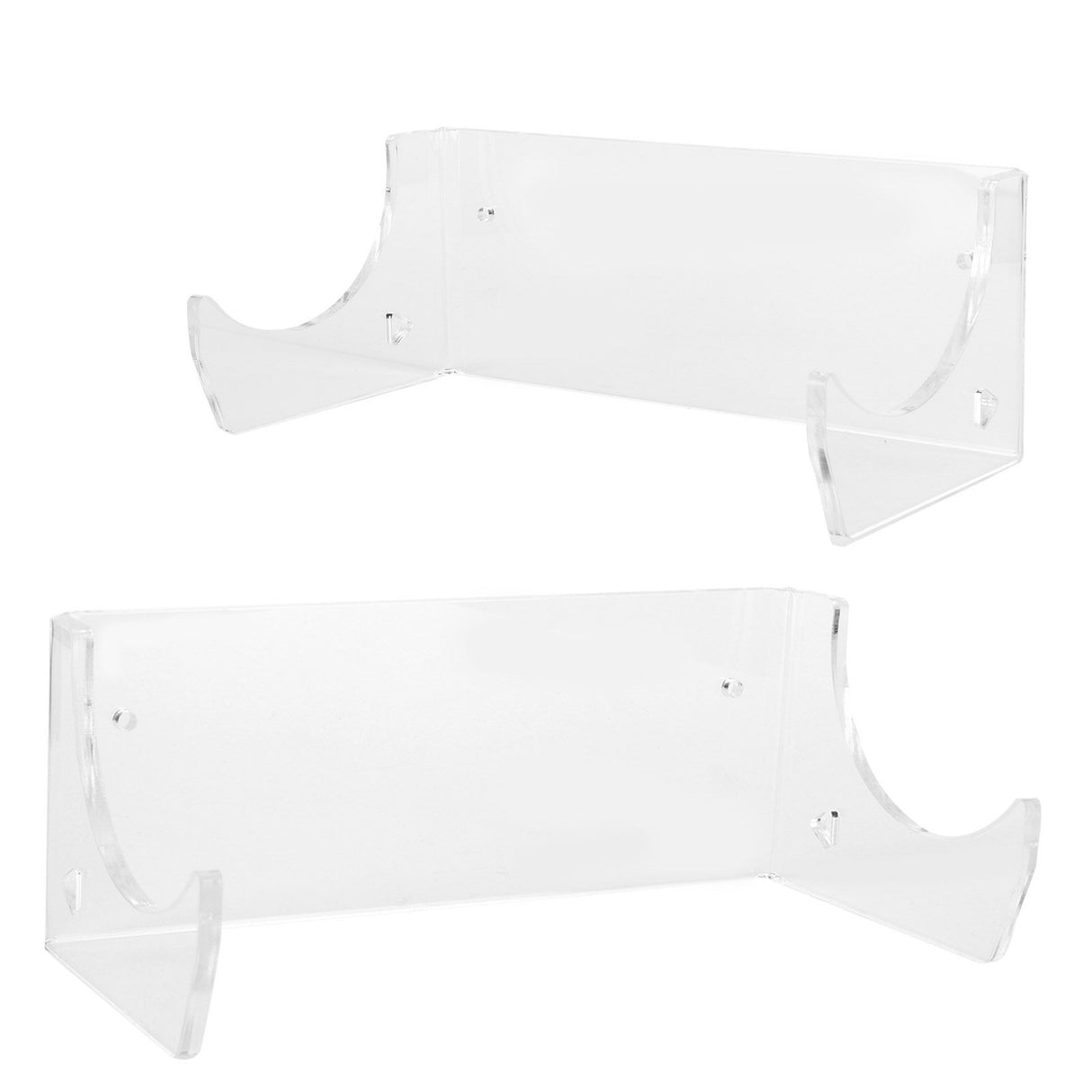 2Pcs Wall Shelf Skateboard Hanger Display Storage Rack Snowboard Organizer SuppliesTransparent