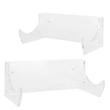 2Pcs Wall Shelf Skateboard Hanger Display Storage Rack Snowboard Organizer SuppliesTransparent