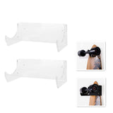 2Pcs Wall Shelf Skateboard Hanger Display Storage Rack Snowboard Organizer SuppliesTransparent - Extra Image