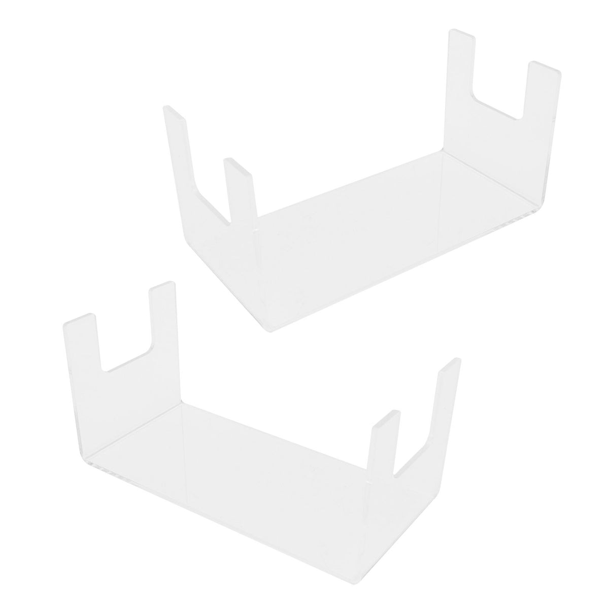 2Pcs Acrylic Display Rack Transparent Toys Dolls Jewelry Stand Shelf for Bedroom