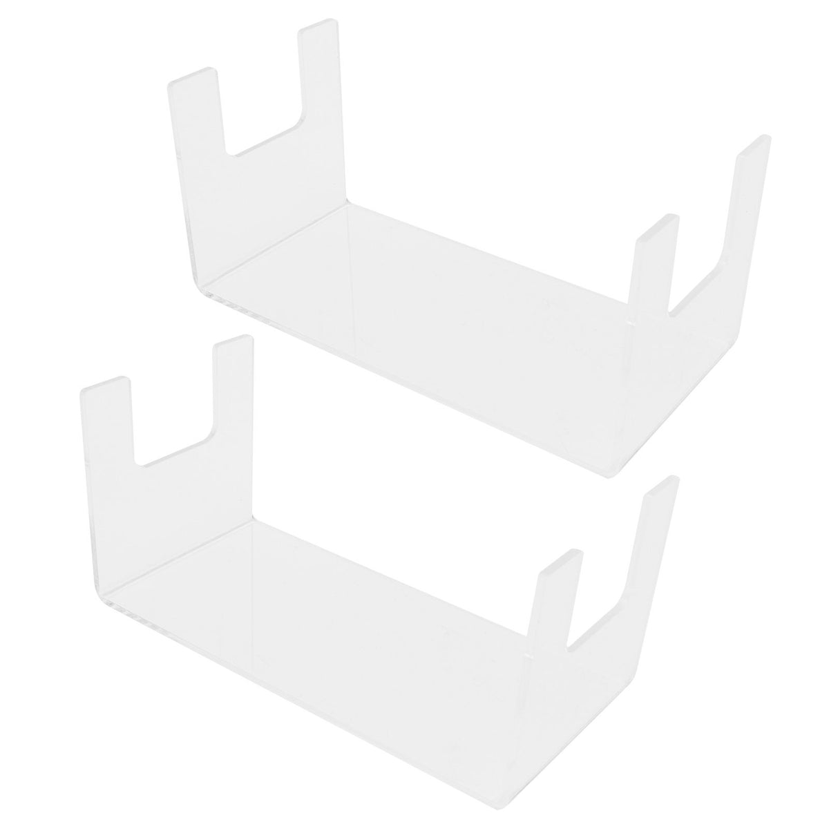 2Pcs Acrylic Display Rack Transparent Toys Dolls Jewelry Stand Shelf for Bedroom
