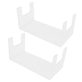 2Pcs Acrylic Display Rack Transparent Toys Dolls Jewelry Stand Shelf for Bedroom