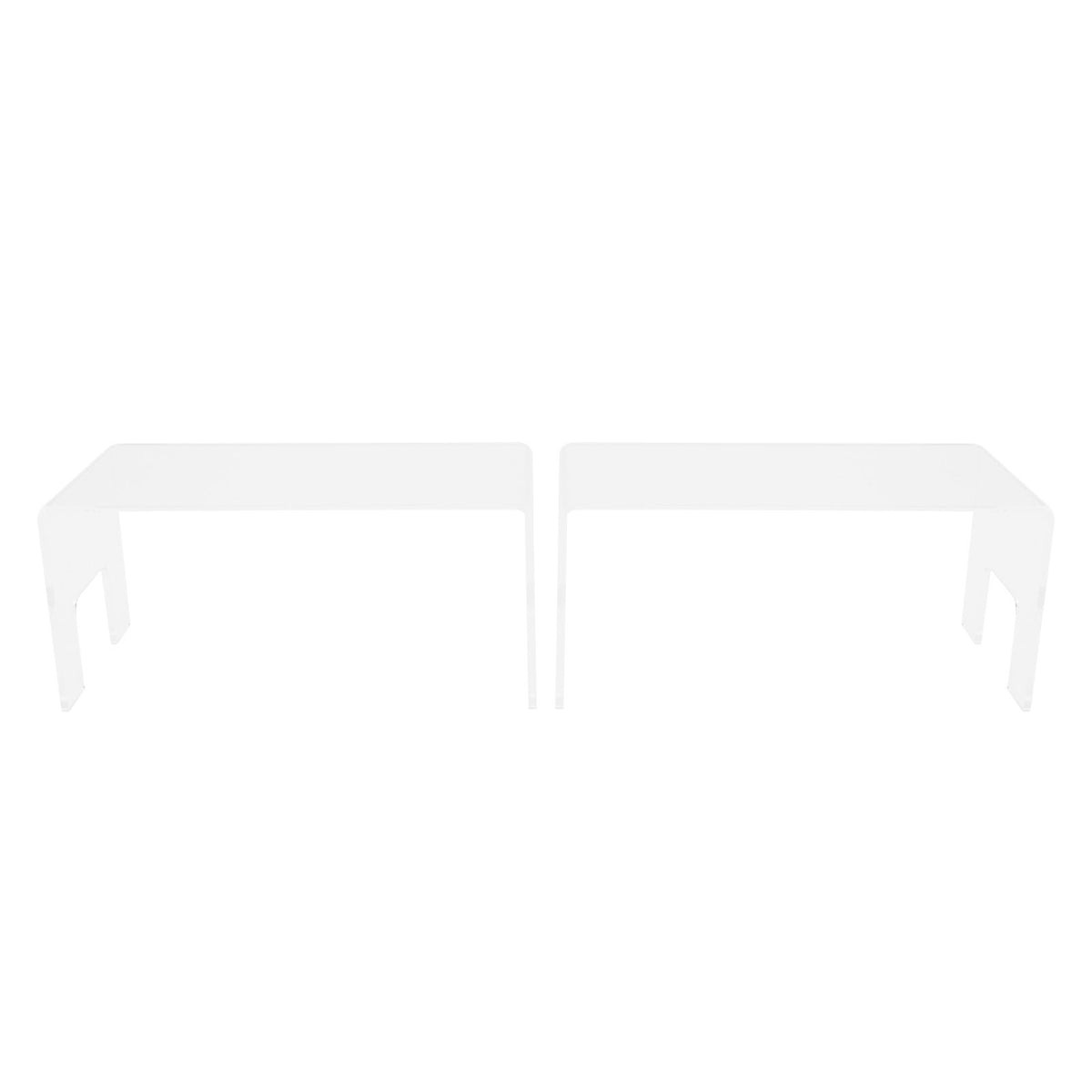 2Pcs Acrylic Display Rack Transparent Toys Dolls Jewelry Stand Shelf for Bedroom