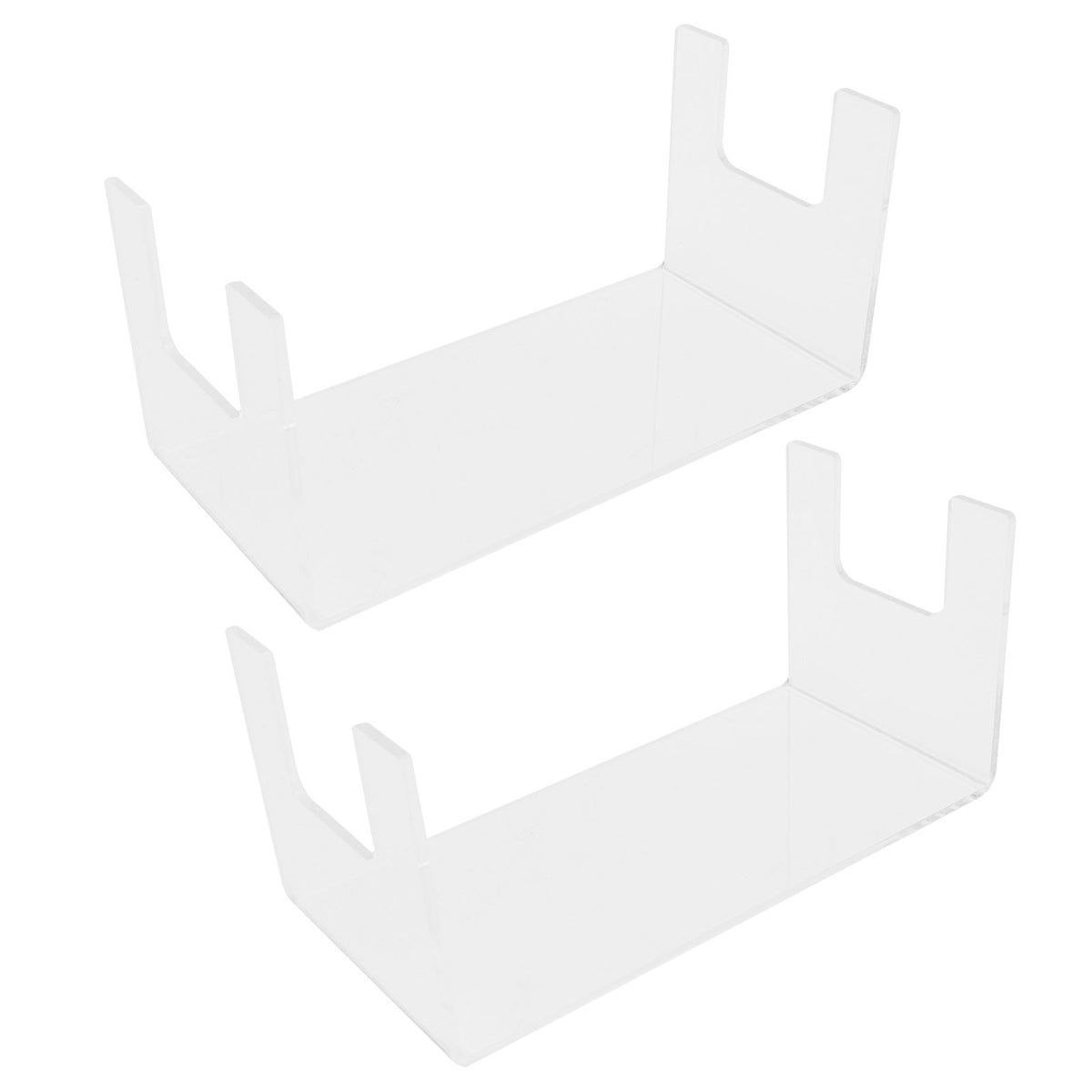 2Pcs Acrylic Display Rack Transparent Toys Dolls Jewelry Stand Shelf for Bedroom