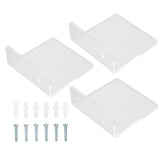 3PCS Clear Acrylic Display Rack Wall Mounted Floating Shelf for Home Toys Potted Plant Doll - Low Angle