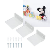 3PCS Clear Acrylic Display Rack Wall Mounted Floating Shelf for Home Toys Potted Plant Doll - Extra Image