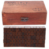 70Pcs/Set Stamps Kit Vintage Wood Alphabet Letter Number Stampers for DIY Scrapbook