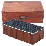 70Pcs/Set Stamps Kit Vintage Wood Alphabet Letter Number Stampers for DIY Scrapbook