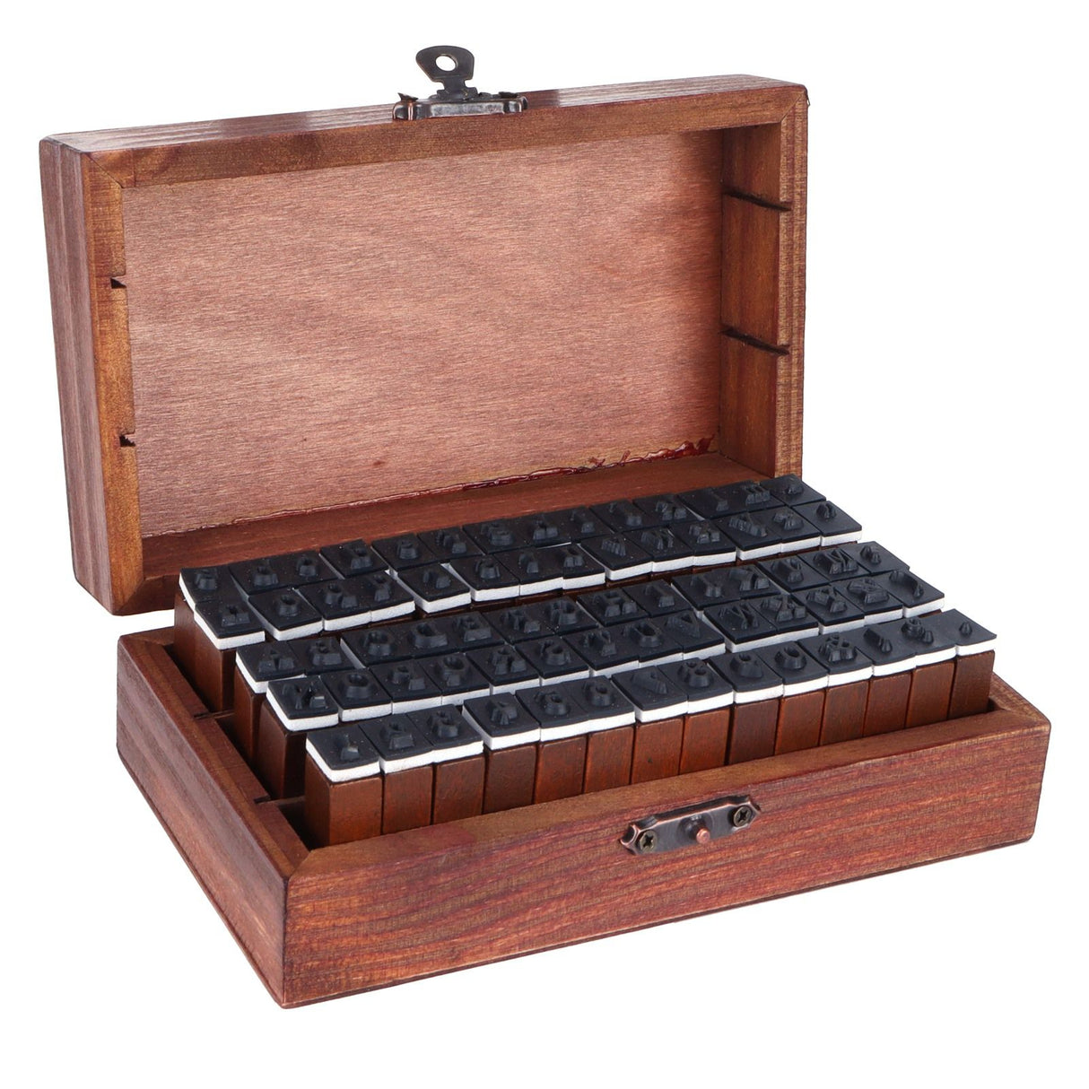 70Pcs/Set Stamps Kit Vintage Wood Alphabet Letter Number Stampers for DIY Scrapbook