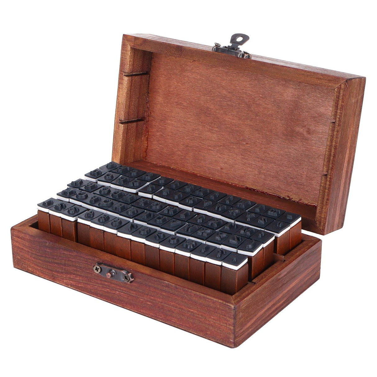 70Pcs/Set Stamps Kit Vintage Wood Alphabet Letter Number Stampers for DIY Scrapbook