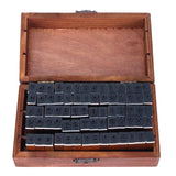 70Pcs/Set Stamps Kit Vintage Wood Alphabet Letter Number Stampers for DIY Scrapbook