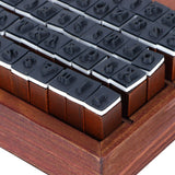 70Pcs/Set Stamps Kit Vintage Wood Alphabet Letter Number Stampers for DIY Scrapbook