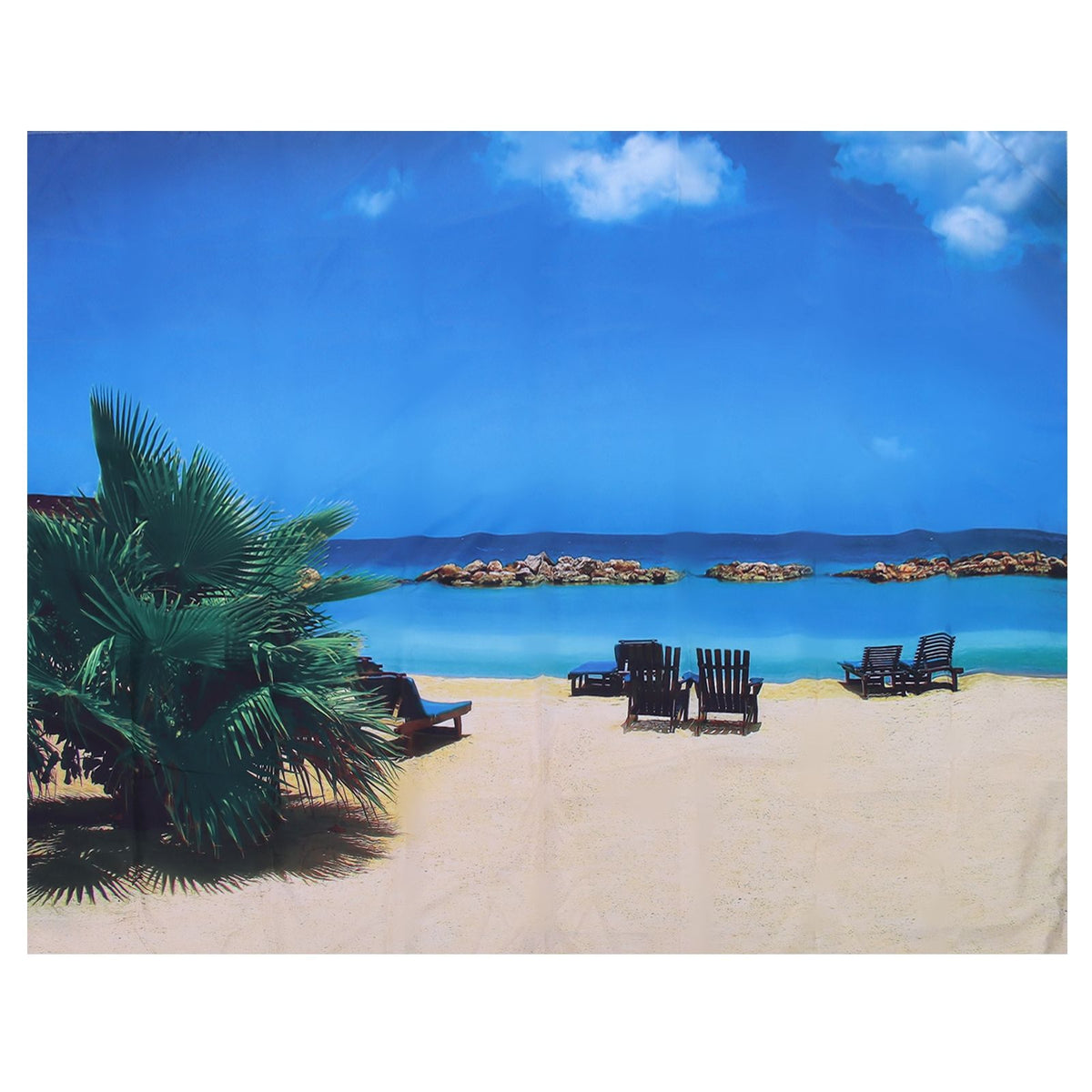 Wall Tapestry Beach Scenery Background Art Decoration for Home Living Room Bedroom200x150cm