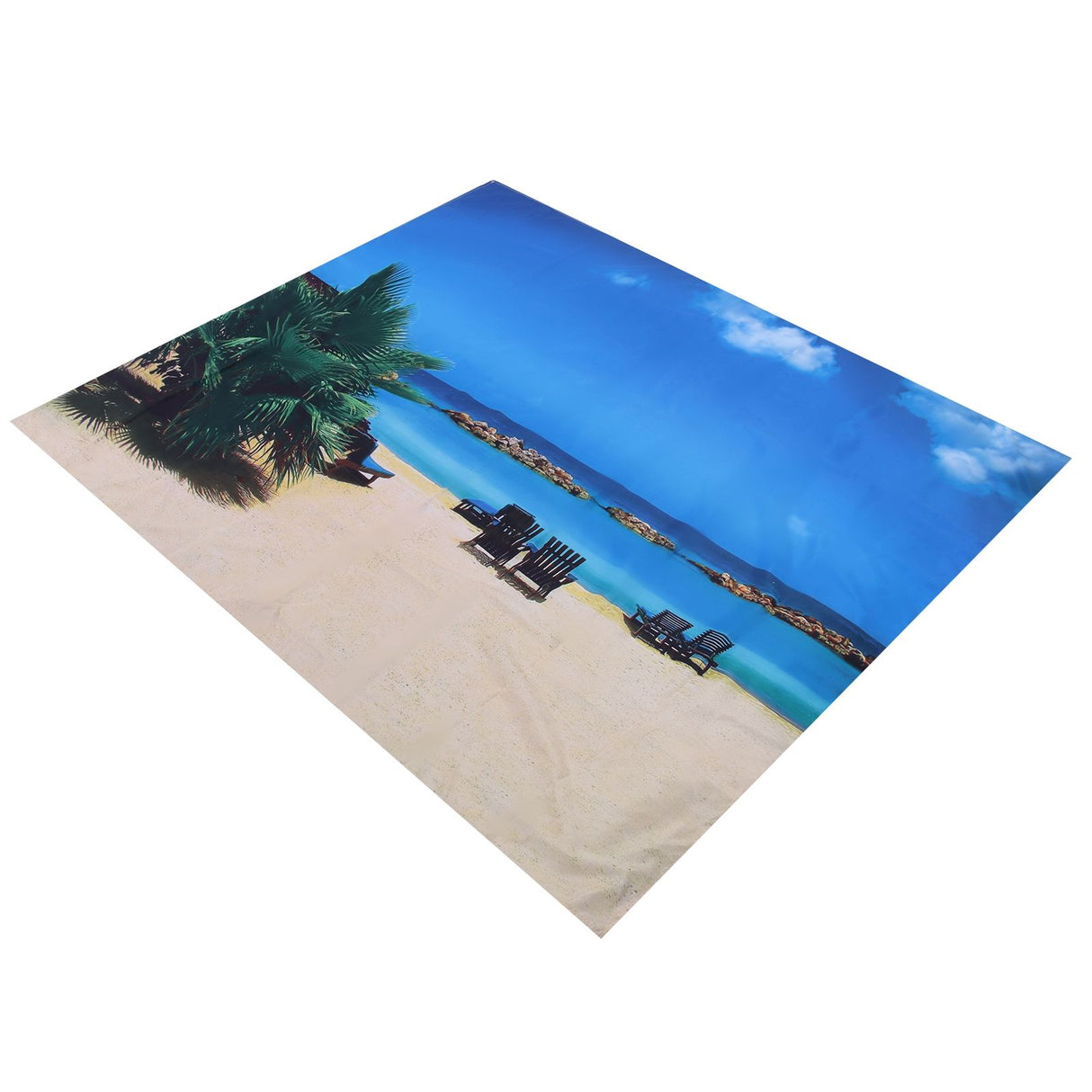 Wall Tapestry Beach Scenery Background Art Decoration for Home Living Room Bedroom150x130cm