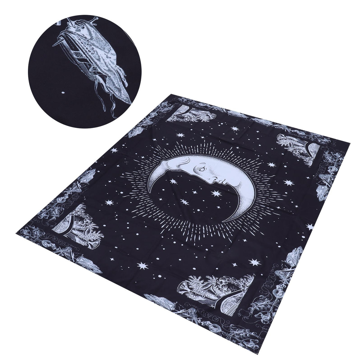 Wall Hanging Tapestry MoonPattern Background Decoration for Living Room Bedroom(230x180cm )