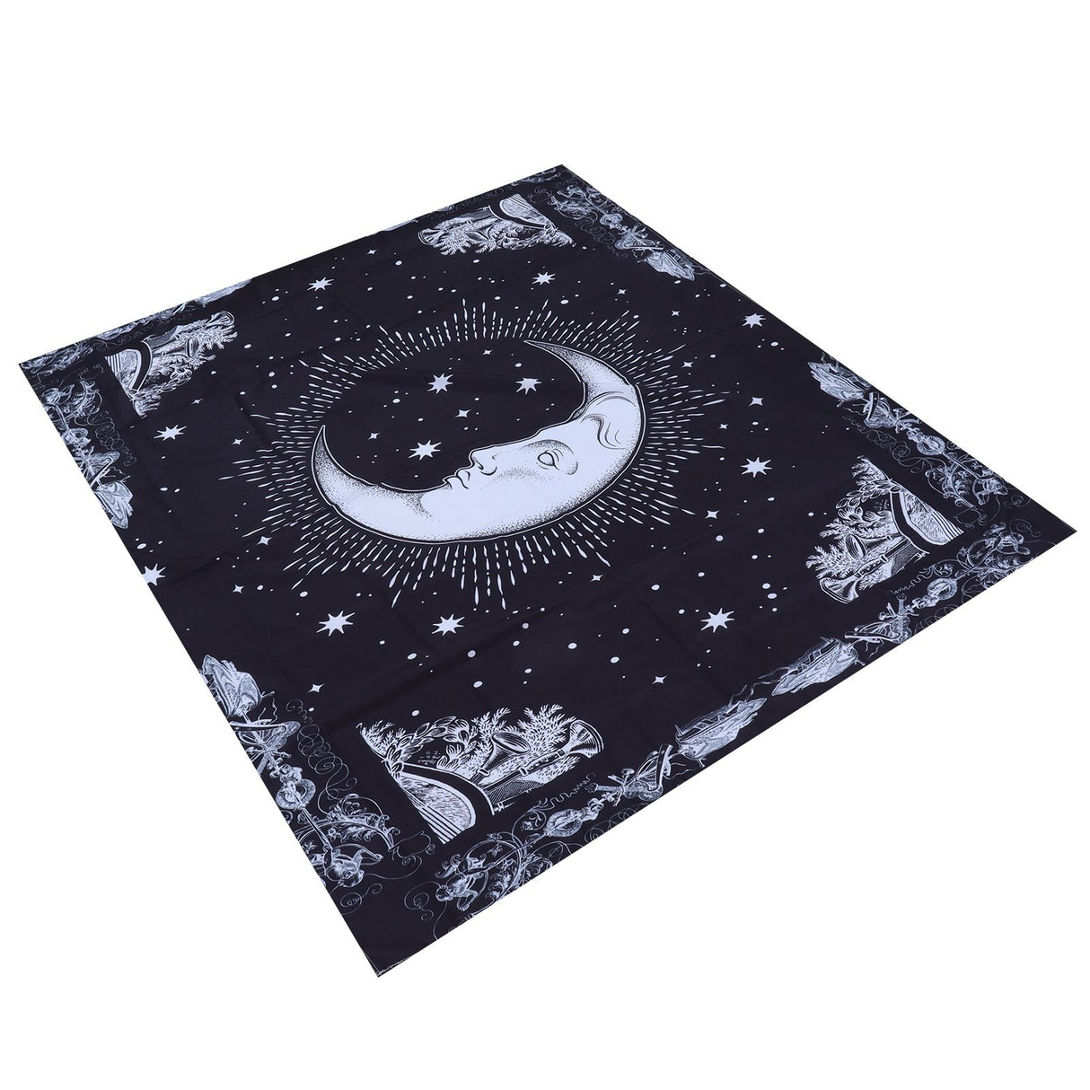 Wall Hanging Tapestry MoonPattern Background Decoration for Living Room Bedroom(230x180cm )