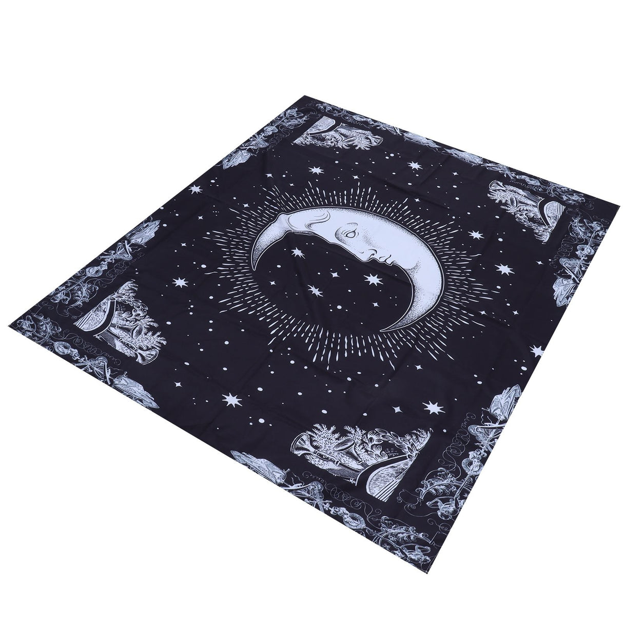 Wall Hanging Tapestry MoonPattern Background Decoration for Living Room Bedroom(150x130cm )