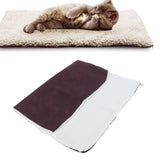 Pet Heating Pad Non Slip Detachable Insulation Warm Blanket for Pet House Dog Kennel(White 90x64cm) - Extra Image